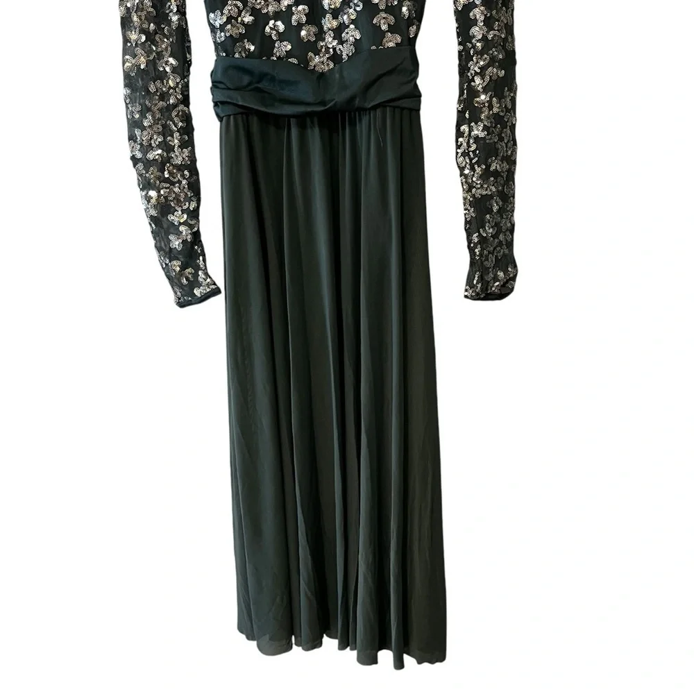 Weissman Showtime Begin Again Dance Costume Dress Green Sequined Small Adult